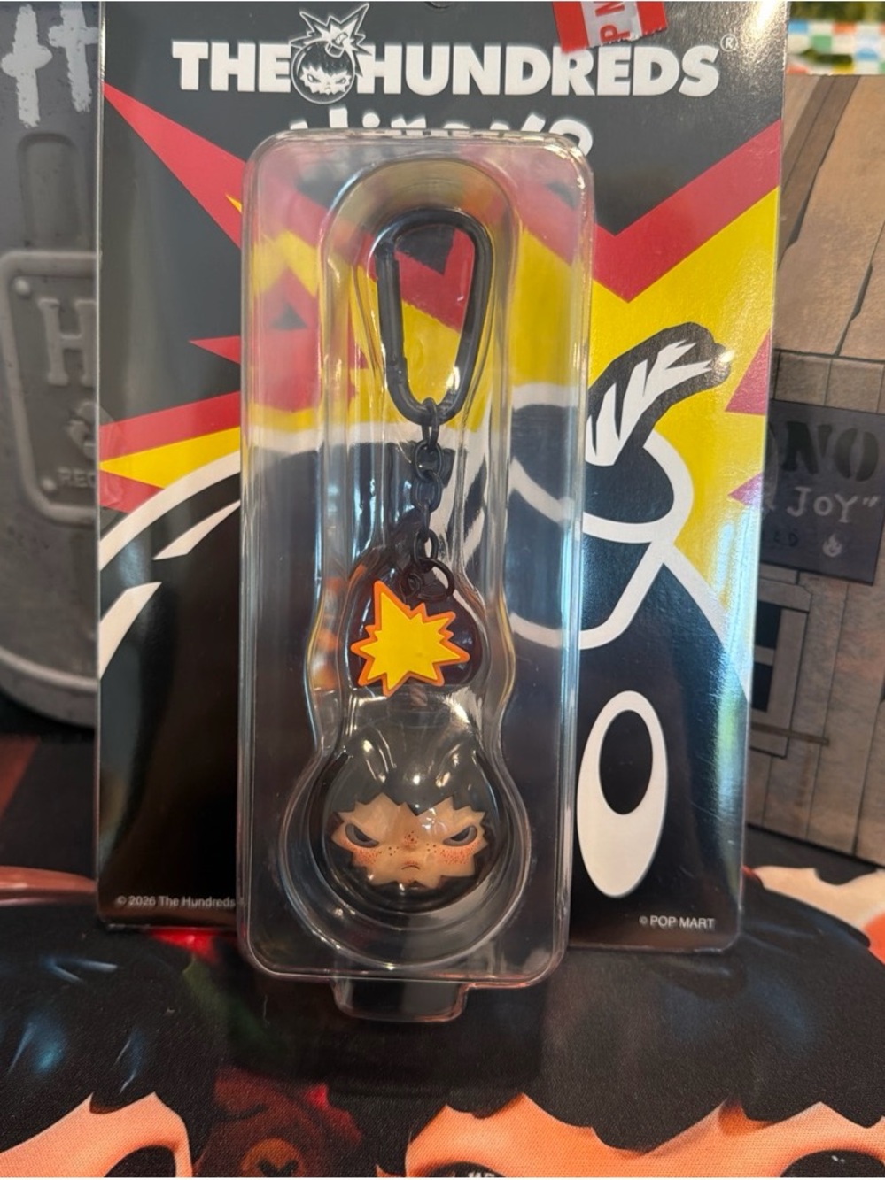 HIRONO x The Hundreds Black Bomb Character Keychain - Official Pop Mart New